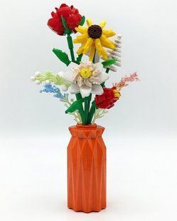 Інтер'єрний конструктор Love серія Flowers for Mom Квіти в помаранчевій вазі 2104619269 фото