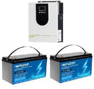 Комплект інвертор WX1252 i 2 акумулятори LiFePO4 12.8V (2104618905) 2104618905 фото
