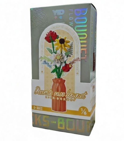 Інтер'єрний конструктор Love серія Flowers for Mom Квіти в помаранчевій вазі 2104619269 фото