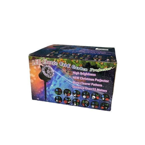 Лазерный проектор для сада 12 слайдов с пультом Garden Projector Card 1756375556 фото