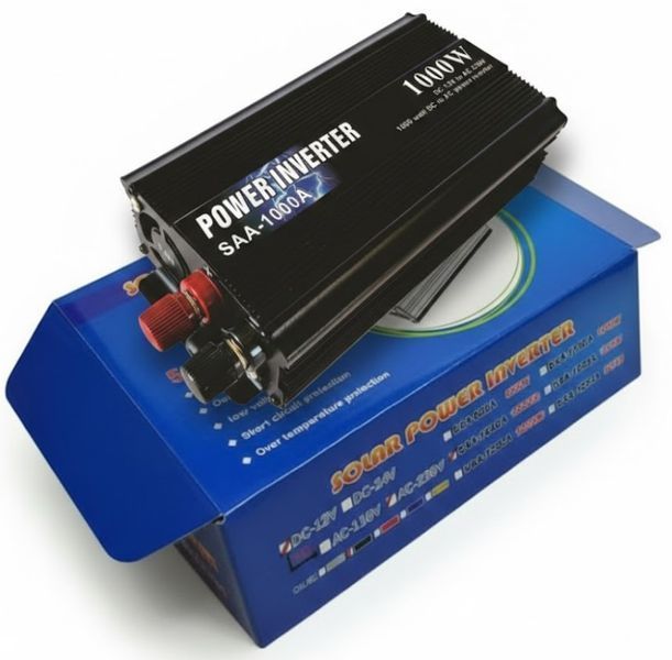 Інвертор Power Inverter SAA-1000A 12В-220В 1000W модифікована синусоїда (2104619011) 2104619011 фото