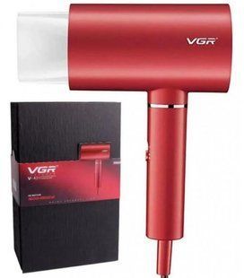 Профессиональный фен VGR V-431 RED, 2 уровня обдува, 2 температуры, концентратор Красный (VGR180) VGR180 фото