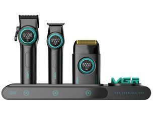 Многофункциональный комплект VGR STEPLESS PRO 3 в 1 машинка для стрижки, триммер и шейвер Черный (VGR045) VGR045 фото