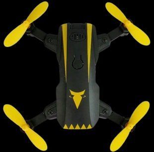 Мини-дрон God of war G48 на Р/У дрон Drone CD1804 с пультом Д/У с камерой WIFI Черно-желтый 1756375699 фото