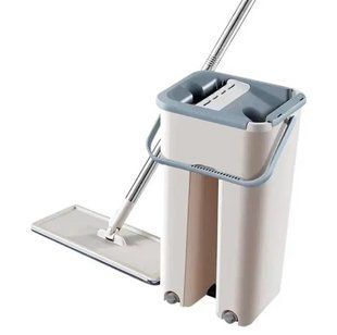 Швабра Scratch Cleaning Mop з відром і автоматичним віджимом Сірий (24421648) 2104618474 фото