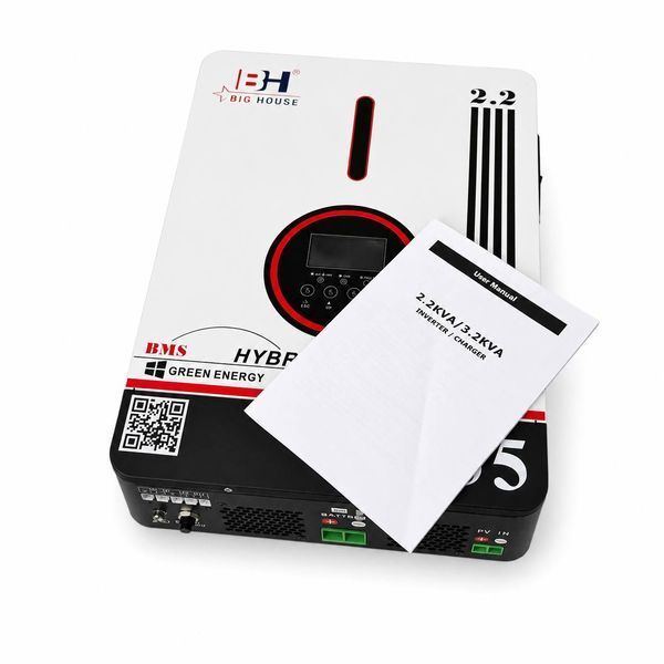 Гібридний сонячний інвертор BH BIG HOUSE SP-2200 1800 Вт 12В MPPT 80А з чистою синусоїдою M1203  фото