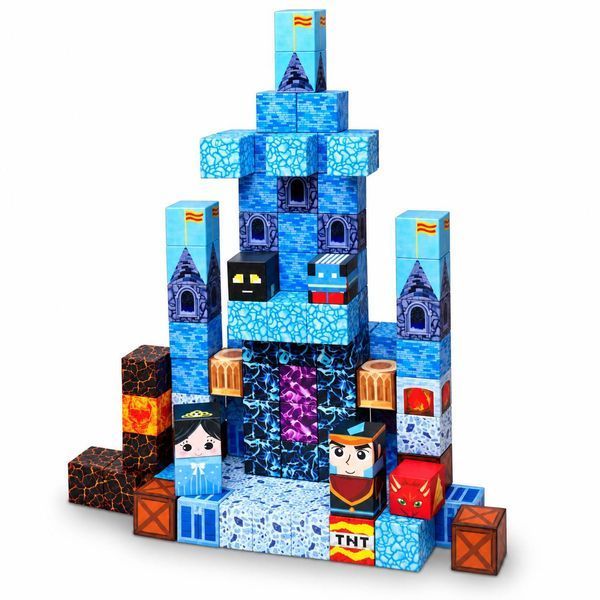 Магнитный конструктор Magnetic Building Cubes ICE CASTLE 100 деталей, магнитные кубики с фигурками M1295 фото