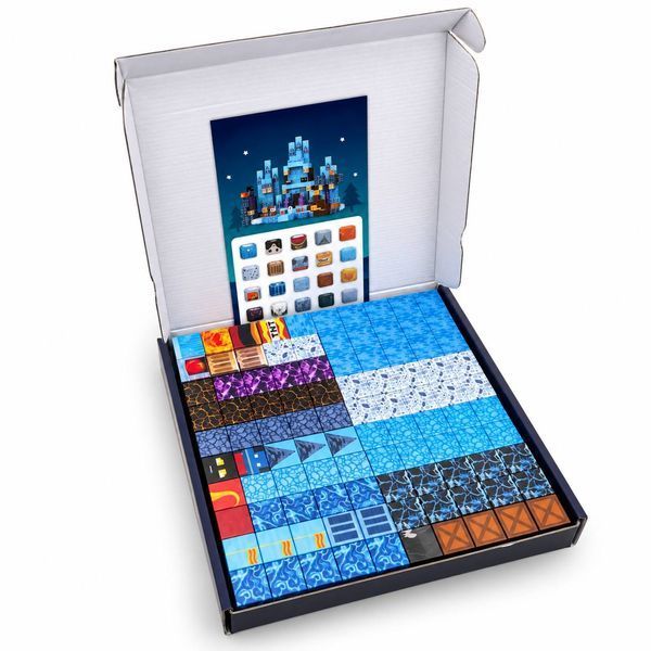 Магнитный конструктор Magnetic Building Cubes ICE CASTLE 100 деталей, магнитные кубики с фигурками M1295 фото