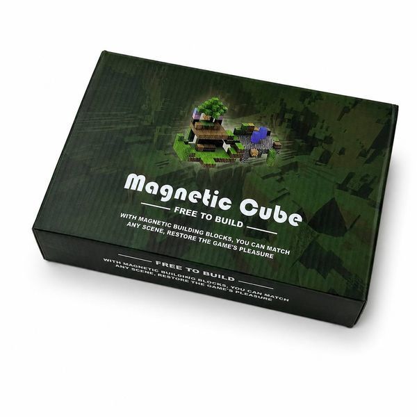 Магнітний конструктор Magnetic Cube Snow Hut 128 BZ96-62B з фігурками M1119 фото