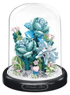 Конструктор Blue Roses Серія Flower Flask Блакитна троянда під куполом 522 деталі 2104619279 фото