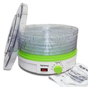 Сушарка для овочів та фруктів Rainberg RB-912 800 Вт 5 ярусів Білаий (1885534292) 1885534292 фото