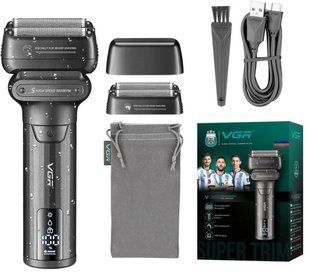 Шейвер VGR V-368, электробритва с двойным лезвием, IPX6, LED дисплей (VGR182) VGR182 фото