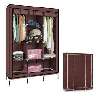 Тканевый складной шкаф для одежды и обуви 175х130х45 см Storage Wardrobe 88130 AN 1756374602 фото