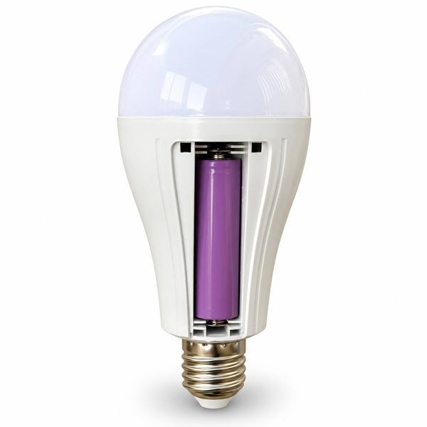 Аварийная аккумуляторная LED-лампа Intelligent Emergency Bulb 20W СОТИ E27, 2 аккумулятора, автоматическое освещение  M1297  фото