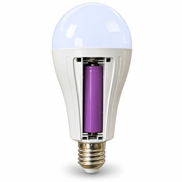 Аварийная аккумуляторная LED-лампа Intelligent Emergency Bulb 20W СОТИ E27, 2 аккумулятора, автоматическое освещение  M1297  фото