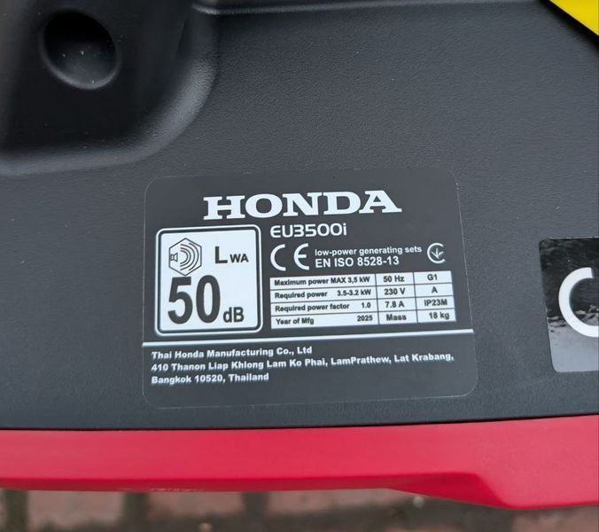 Переносний якісний генератор бензиновий інверторний Honda EU3500I (3.5 КВТ) ручний стартер (1908687227) 1908687227 фото
