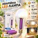 Аварийная аккумуляторная LED-лампа Intelligent Emergency Bulb 20W СОТИ E27, 2 аккумулятора, автоматическое освещение  M1297  фото 2
