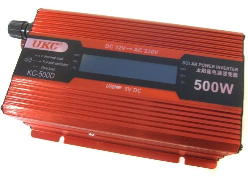 Перетворювач напруги інвертор автомобільний UKC KC-500D 12V-220 V 500 W AC/DC з LCD-дисплеєм 2104618920 фото
