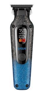 Акумуляторний тример для волосся бороди та вусів VGR V-879T з LED-дисплеєм і USB-зарядкою (VGR003) VGR003 фото