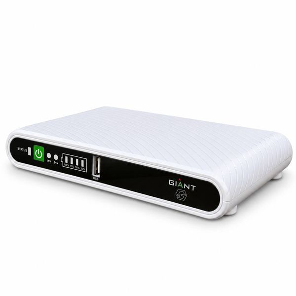 Джерело безперебійного живлення GIANT Mini DC UPS POE-532E 10400 mAh для роутера, модема, камер, 5/9/12/15/24 В, USB та POE M1299 фото