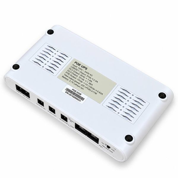 Джерело безперебійного живлення GIANT Mini DC UPS POE-532E 10400 mAh для роутера, модема, камер, 5/9/12/15/24 В, USB та POE M1299 фото