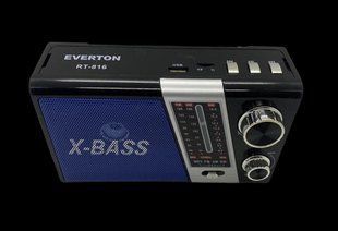 Аккумуляторный радиоприемник BT EVERTON RT-816 с фонарем, Bluetooth FM USB SD 1756375709 фото