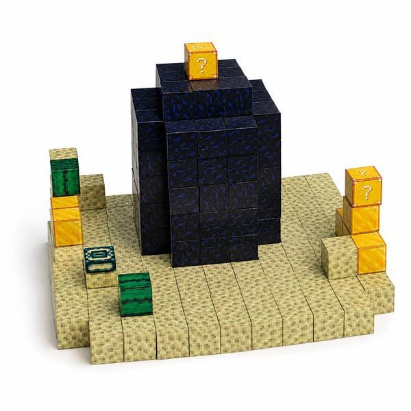 Магнітний конструктор BZ96-56B Magnetic Cube The Black Stone Pillar 192 деталі + 5 фігурок M1123 фото