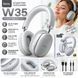 Бездротові повнорозмірні навушники HOCO W35 SILVER Wireless 5.3 з мікрофоном, AUX 3.5 мм, TF-картою та автономністю до 40 годин, сріблясті M1257 фото 2