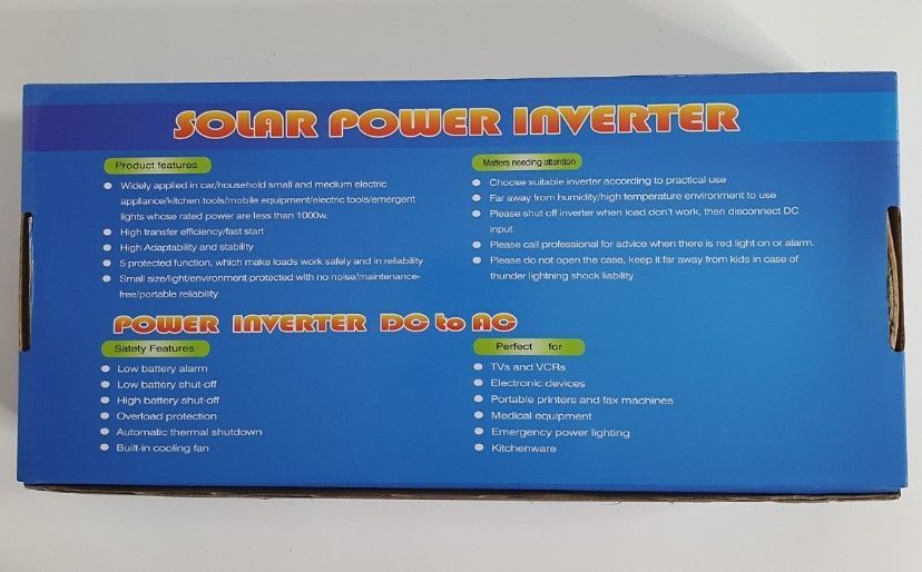 Преобразователь автомобильный инвертор Power Inverter SAA-2000W 12В&ndash;220В 2000W с модифицированной синусоидой 2104618923 фото