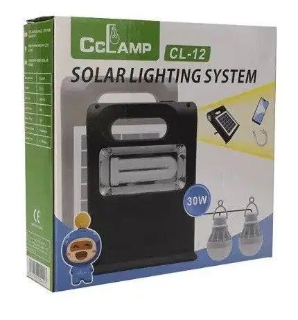 Аккумуляторный фонарик на солнечной панели Cclamp CL-12 Power bank 2 лампочки с повербанком (1757987037) 1757987037 фото