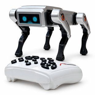 Інтерактивна робот-собака AI Robot DOG на радіокеруванні 2.4 GHz з програмуванням, музикою та трюками, срібляста M1260 фото
