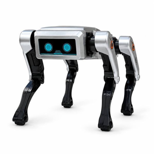 Інтерактивна робот-собака AI Robot DOG на радіокеруванні 2.4 GHz з програмуванням, музикою та трюками, срібляста M1260 фото