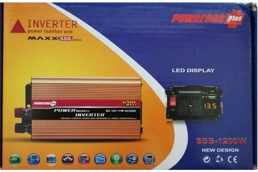 Перетворювач автомобільний інвертор Power Inverter SSB-1200w 12В-220В 1200W з модифікованою синусоїдою 2104618932 фото