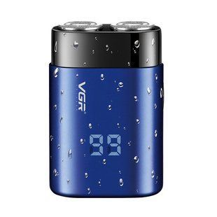 Електробритва VGR V-347 BLUE, роторна, IPX7 Синій VGR103 фото