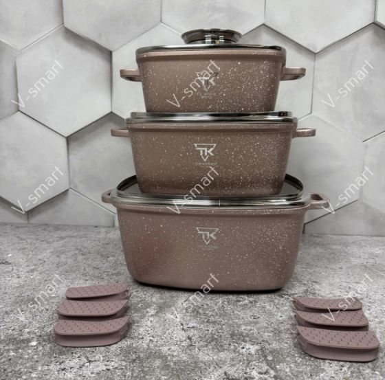 Набор кастрюль Top Kitchen TK025-Powdery (3 шт в наборе) TK025 фото