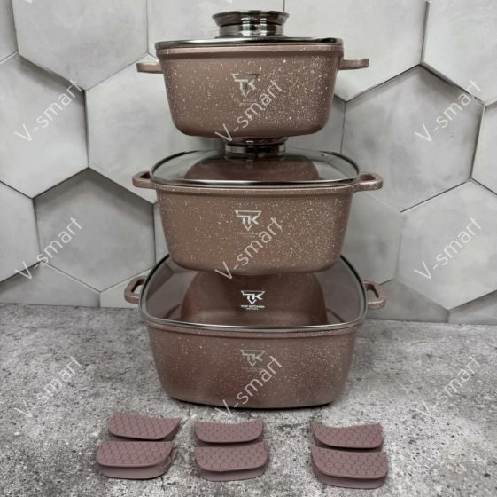Набор кастрюль Top Kitchen TK025-Powdery (3 шт в наборе) TK025 фото