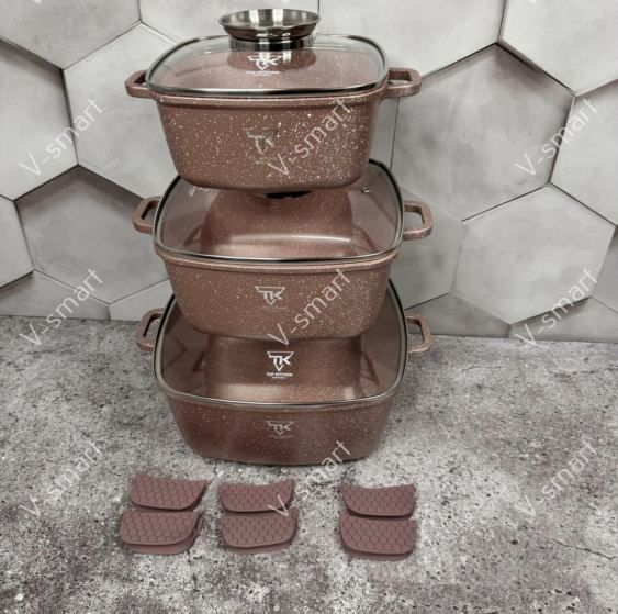 Набор кастрюль Top Kitchen TK025-Powdery (3 шт в наборе) TK025 фото