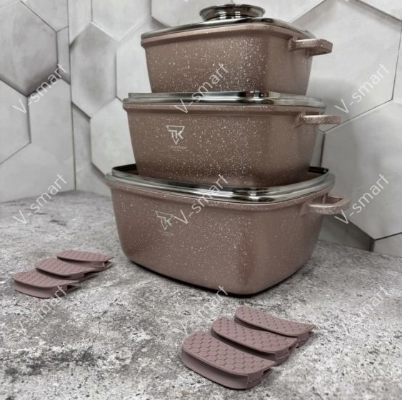 Набор кастрюль Top Kitchen TK025-Powdery (3 шт в наборе) TK025 фото