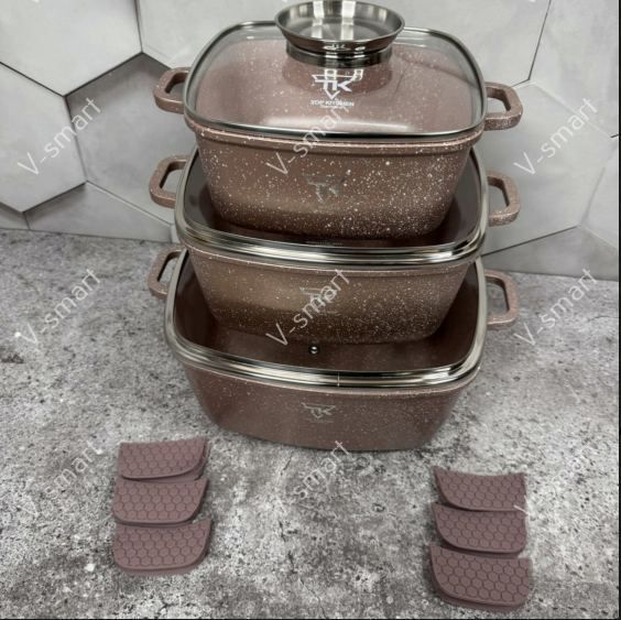 Набор кастрюль Top Kitchen TK025-Powdery (3 шт в наборе) TK025 фото