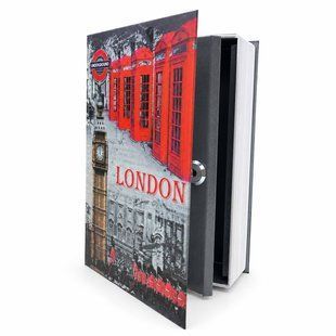 Книга-сейф с ключевым замком HomeSafe BookSafe LONDON 24&times;15,5&times;5,5 см, тайник для денег и ценностей M1195  фото