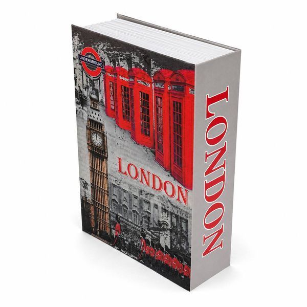 Книга-сейф з ключовим замком HomeSafe BookSafe LONDON 24&times;15,5&times;5,5 см, тайник для грошей та цінностей M1195  фото