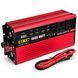 Автомобільний інвертор UKC Solar TSL-4000W 12V&ndash;220V 4000 Вт червоний з USB, дисплеєм та кабелями для підключення до акумулятора M1287 фото 1