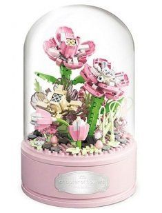 Музичний конструктор Musical Gardenias серія Musical Flask Рожеві гарденії під куполом 438 деталей 2104619288 фото