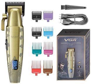 Машинка для стрижки VGR V-036, аккумуляторная, LED дисплей, 8 насадок (VGR190) VGR190 фото