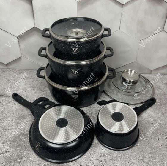 Набор кастрюль Top Kitchen TK020-Black (5 шт в наборе) TK020 фото