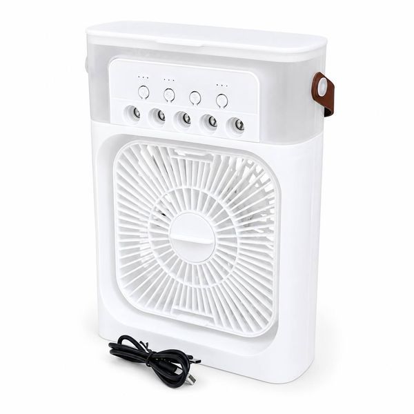 Портативний міні кондиціонер-зволожувач повітря Mini Cooling Fan USB з резервуаром 600 мл M1174  фото