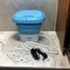 Зручна та компактна міні-пральна машина Folding Washing Machine переносна блакитна 1801235484 фото 10