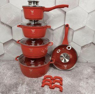 Набор кастрюль Top Kitchen TK020-Red (5 шт в наборе) TK020 фото