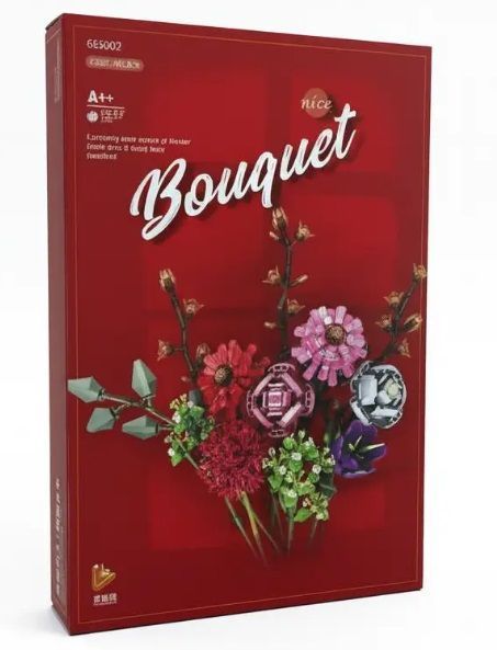 Конструктор букет квітів Flower meadow Bouquet 1232 деталей (2104619189) 2104619189 фото