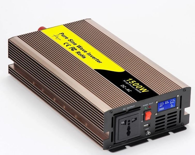 Перетворювач автомобільний інвертор Pure Sine Wave Inverter 12В-220В 1500W з чистою синусоїдою (2104618826) 2104618826 фото